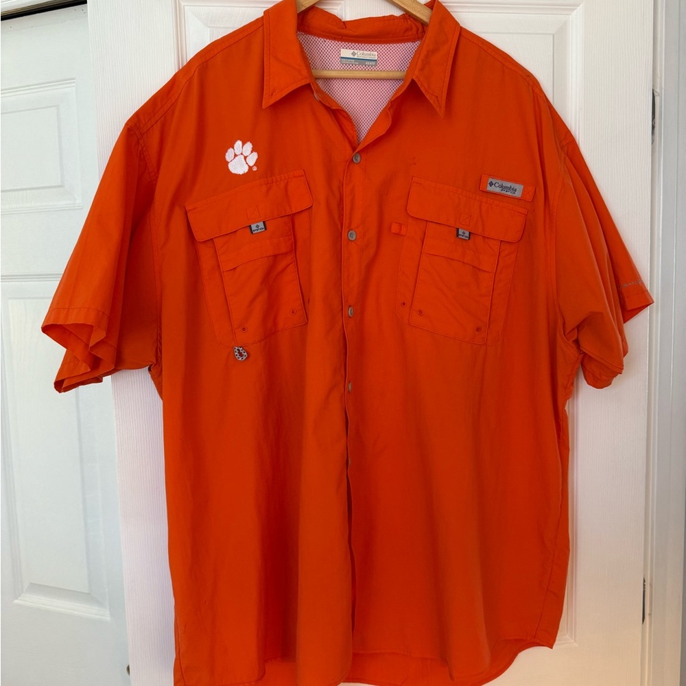 Clemson Orange Columbia Short Sleeve Shirt